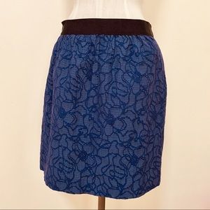 ANN TAYLOR Textured Mini Skirt Blue Size 4